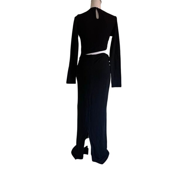 JLUXLABEL Summer Romance Cutout Long Sleeve Maxi Dress Black Large NEW - Picture 5 of 10